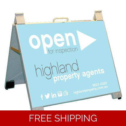 Highland Property Agents Open Portable 60x45 cm A-Frame White